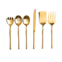 Chrome Metals 6 Piece Serving Utensils