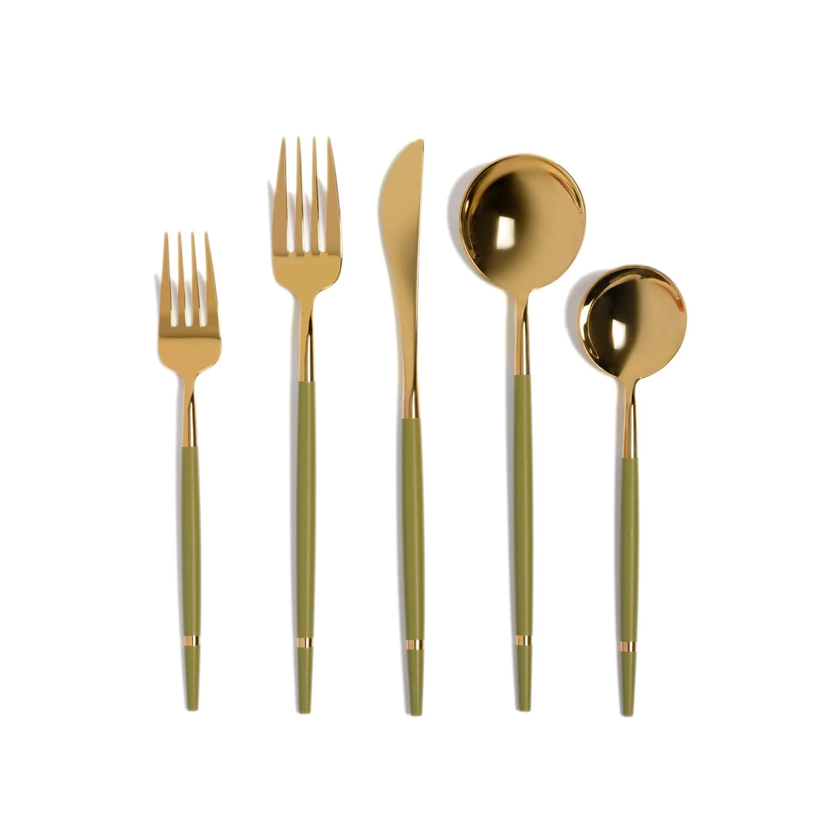 Olive 5 Piece Flatware Set Brooks and Bridges